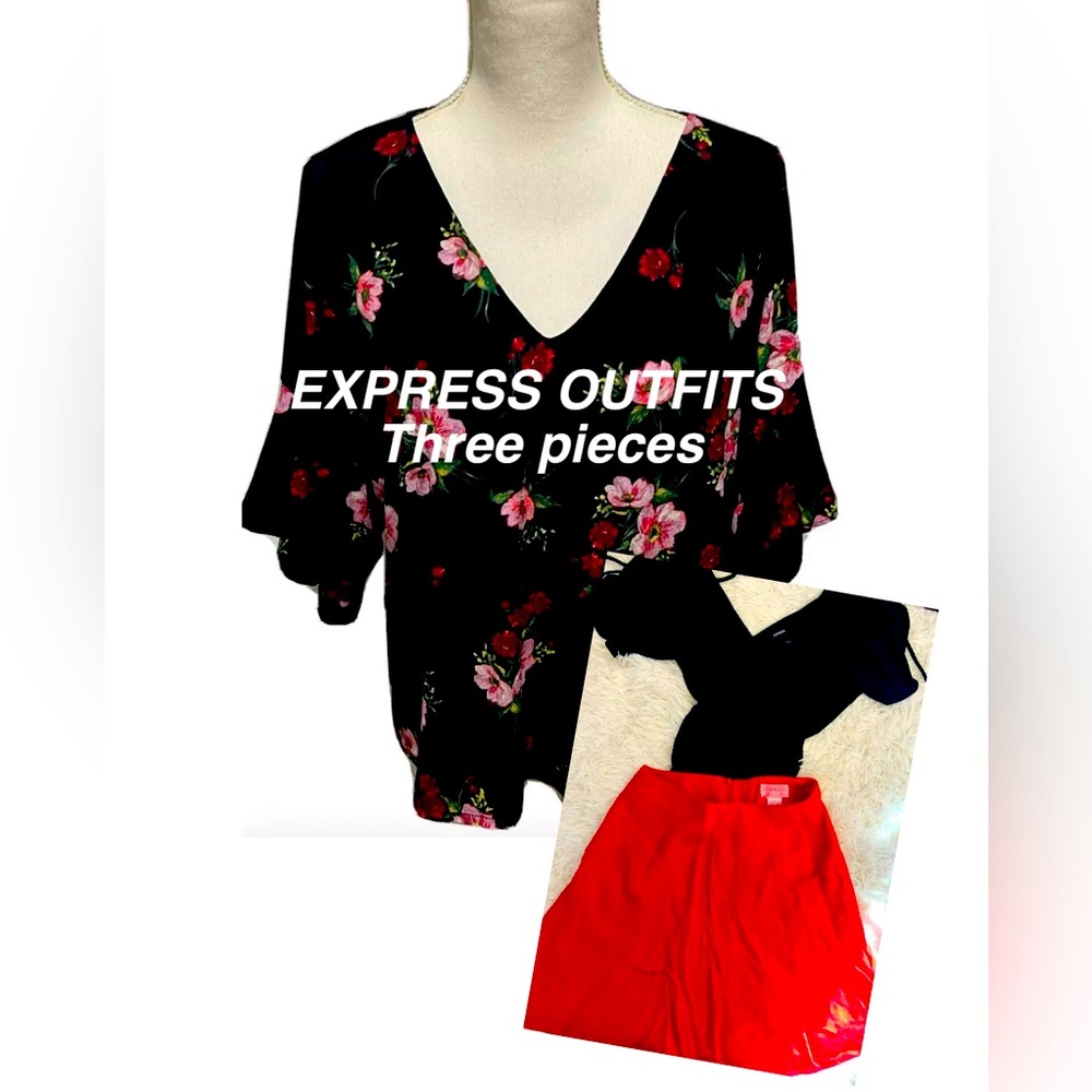 Express clothing (three piece lot)  two shirts and one skirt
